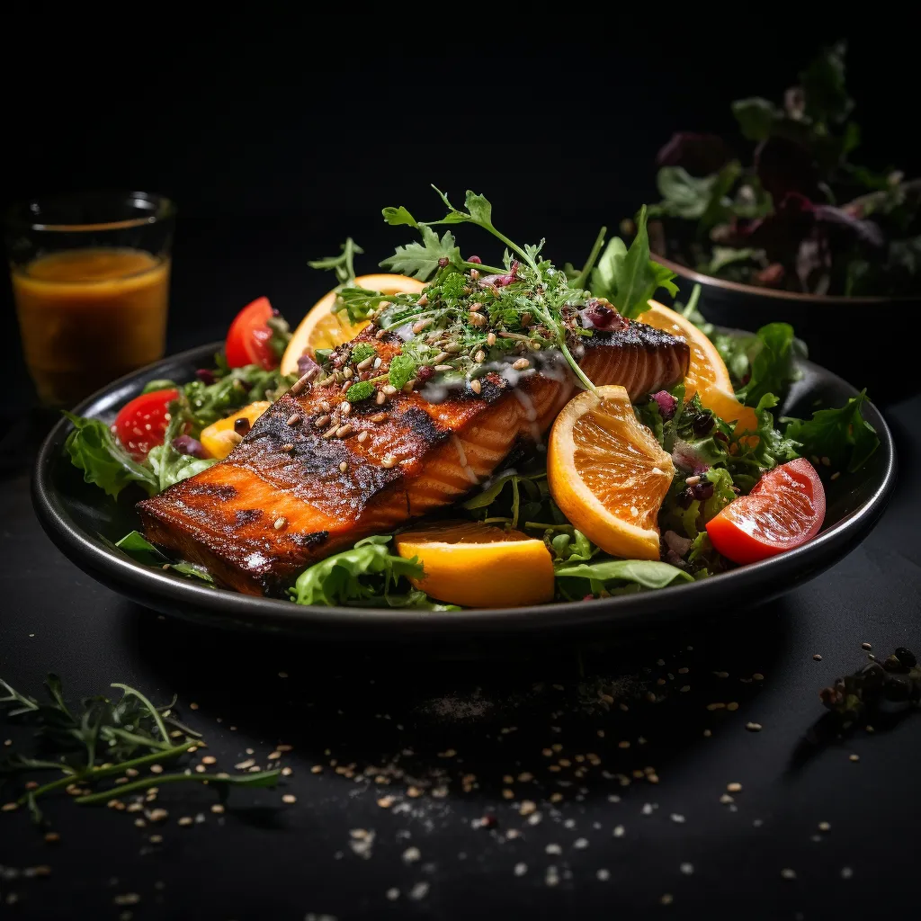 Cover Image for What to do with Leftover Grilled Salmon Salad with Citrus Vinaigrette Dressing
