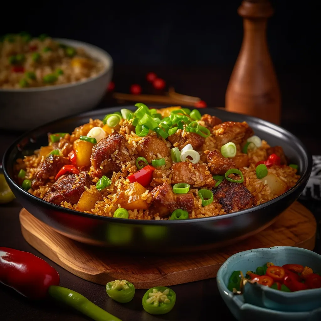 Cover Image for What to do with Leftover Pork Fried Rice Casserole with Sweet and Sour Pork