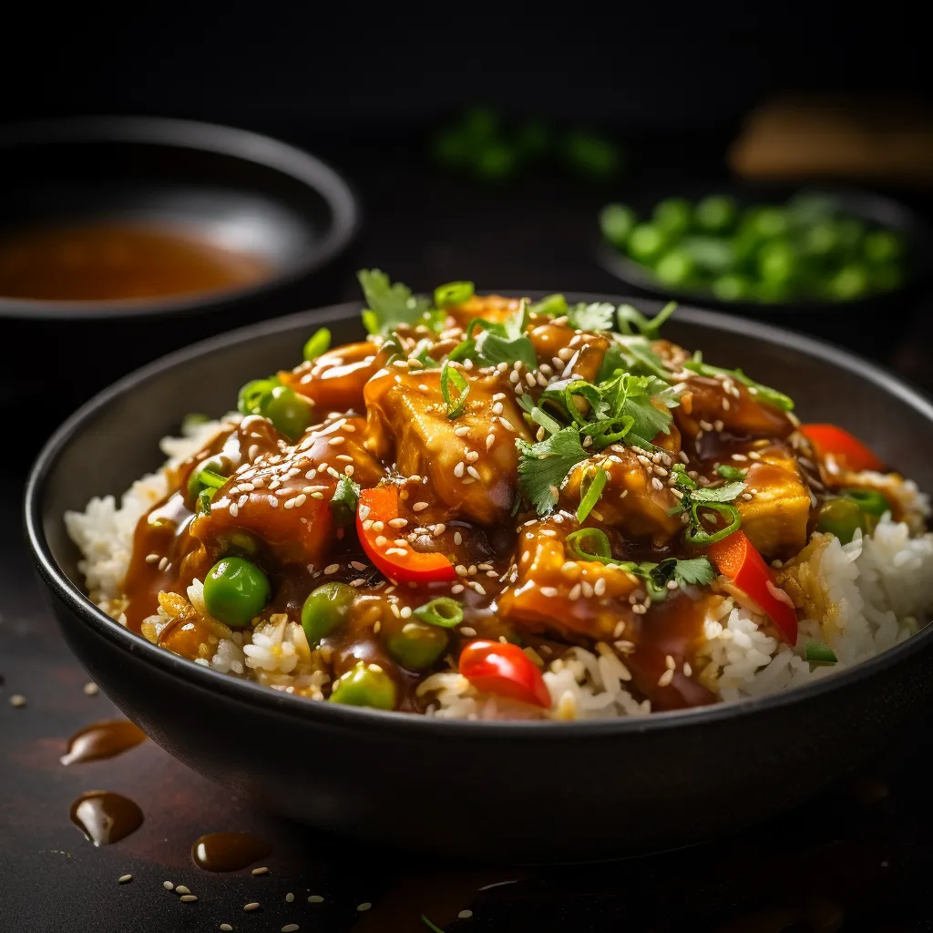 Cover Image for What to do with Leftover Tofu Stir-Fry Rice Bowl with Peanut Sauce